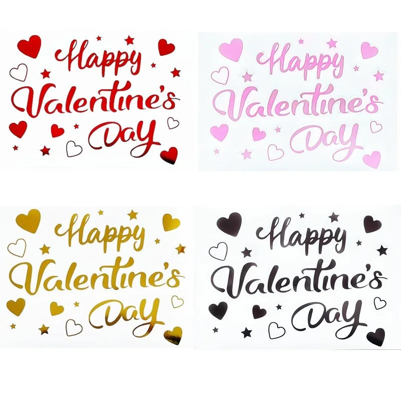 Valentine's Day Transparent Balloon Stickers | Party Wall Decor