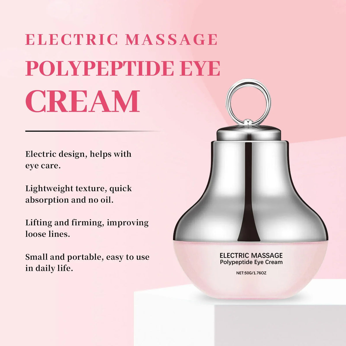 Electric Massage Polypeptide Eye Cream 50g – Firm & Brighten