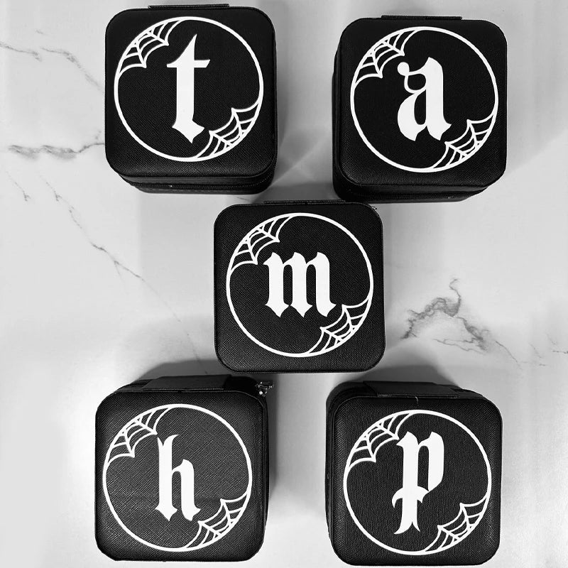 Spider Web Initial Jewelry Box | Gothic Halloween Wedding Gift