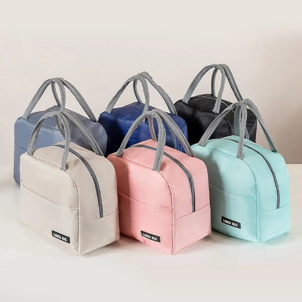 Insulated Oxford Cloth Lunch Bag – Leakproof & Zipper Closure