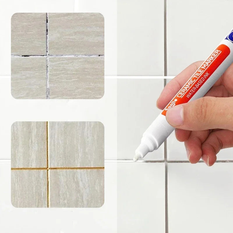 White Waterproof Grout Pen – Tile Seam Repair Marker