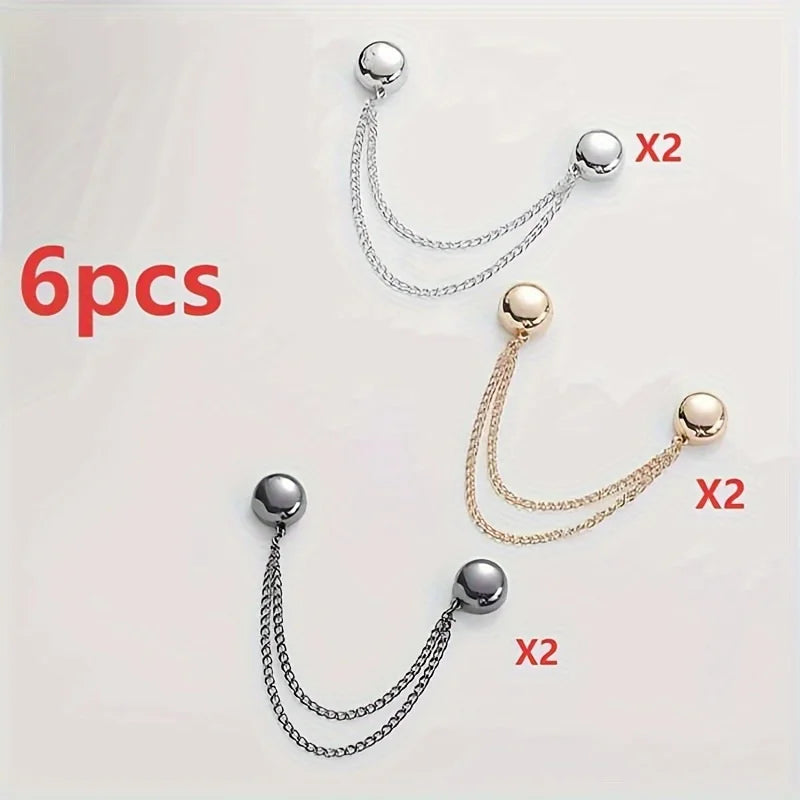 Magnetic Clothing Clip Adjustable Chain Design Spherical Trim