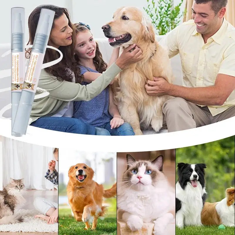 Pet Toothbrush Pen Soft Bristles Dog Oral Stone Cleaning Cat Teeth