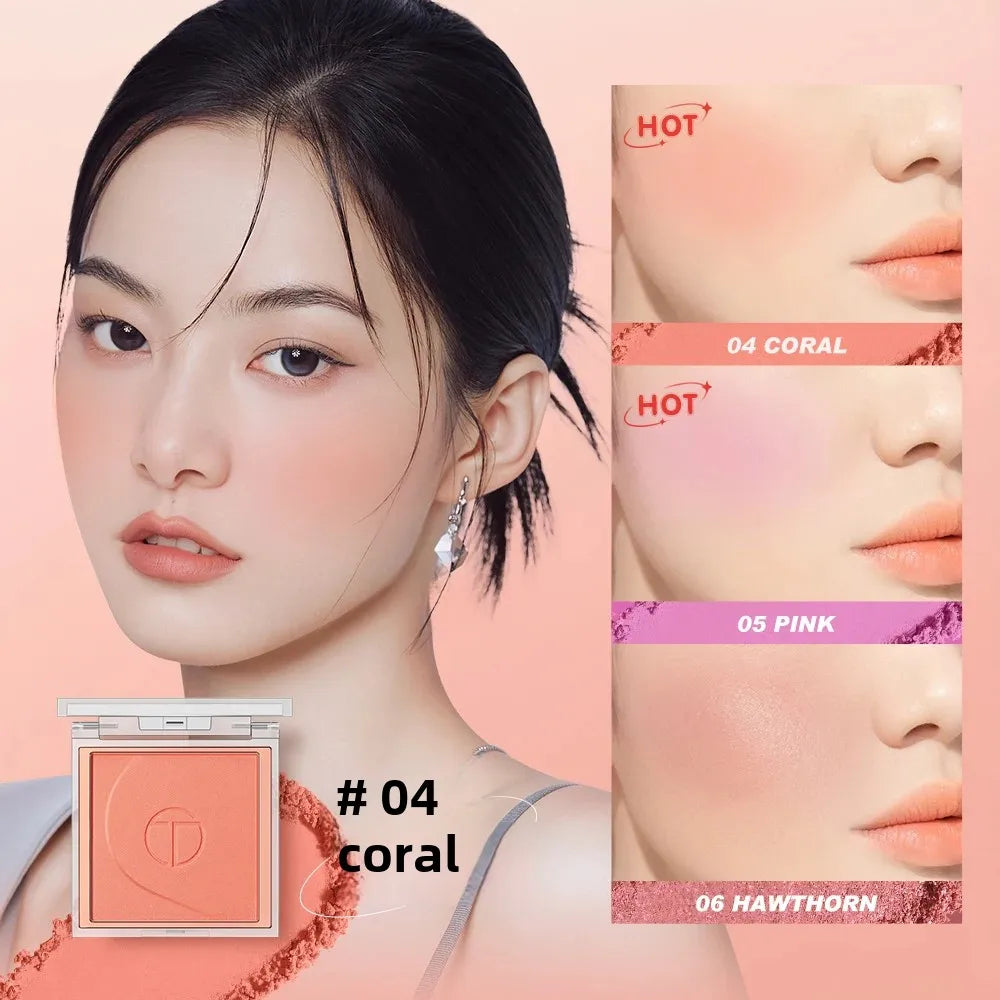 O.TWO.O 6-Color Mineral Blush Palette – Matte & Shimmer Powder