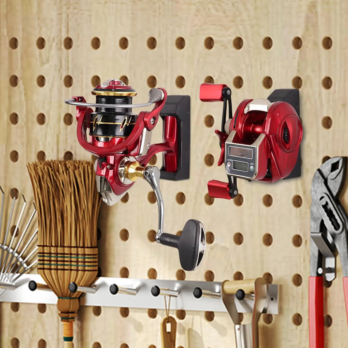 Fishing Reel Wall Mount Holder – ABS Storage Rack with Screws