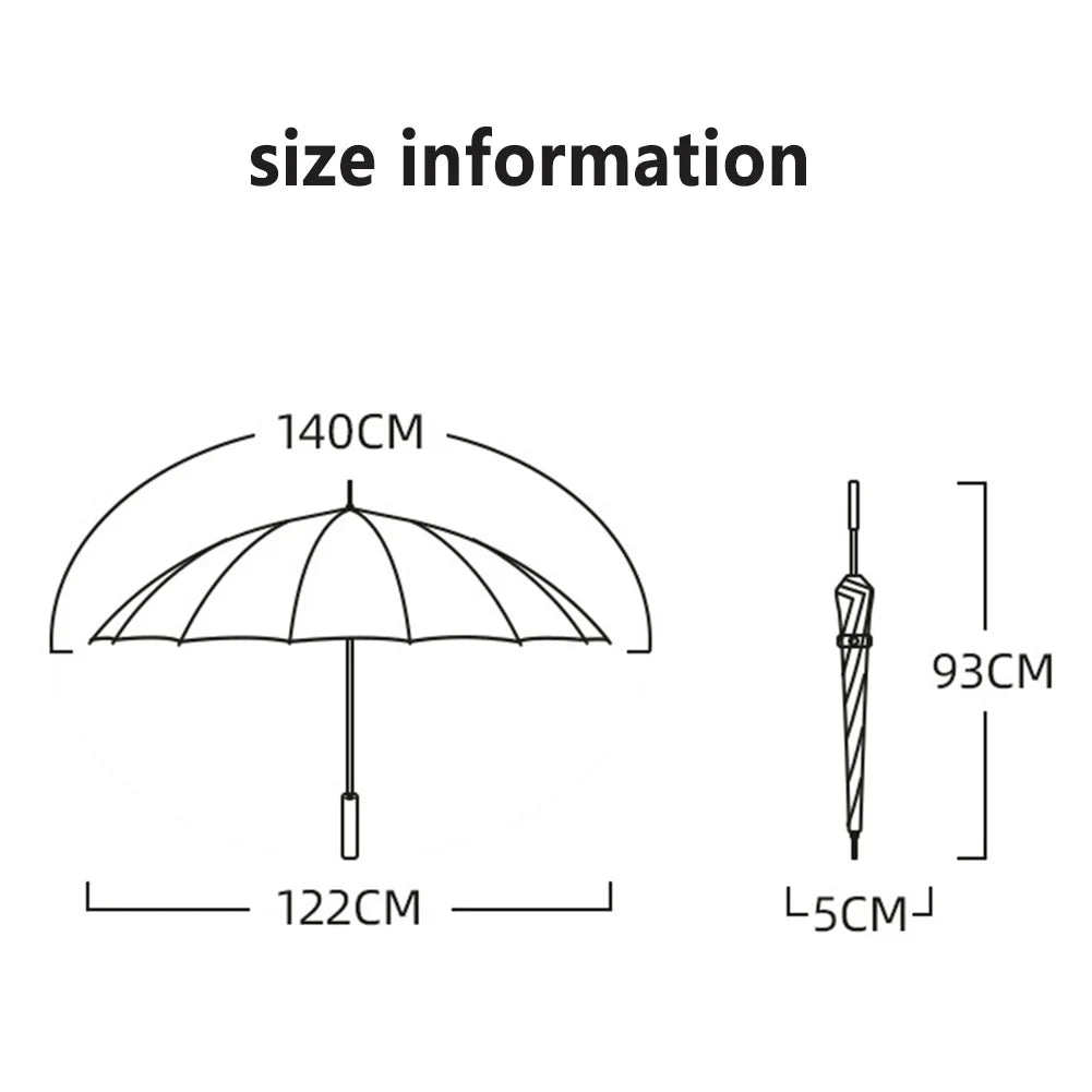 PEAKINBAGS Double Layer UV Auto Open Long Handle Umbrella