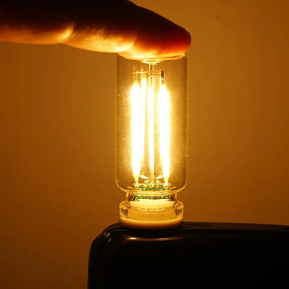 Car USB Night Light Touch Control Dimmable LED Filament Lamp Plug