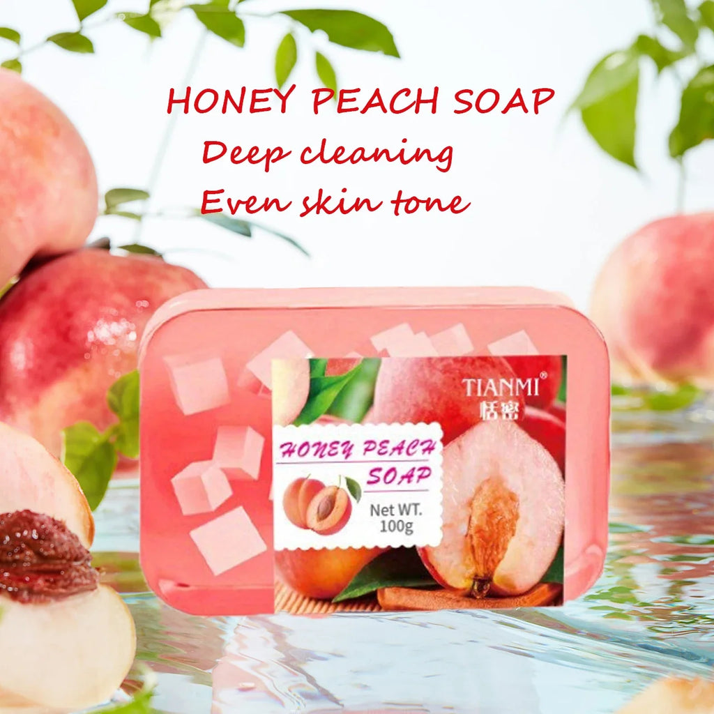 Peach Jelly Soap – 3-in-1 Body & Face Bar for All Skin Types