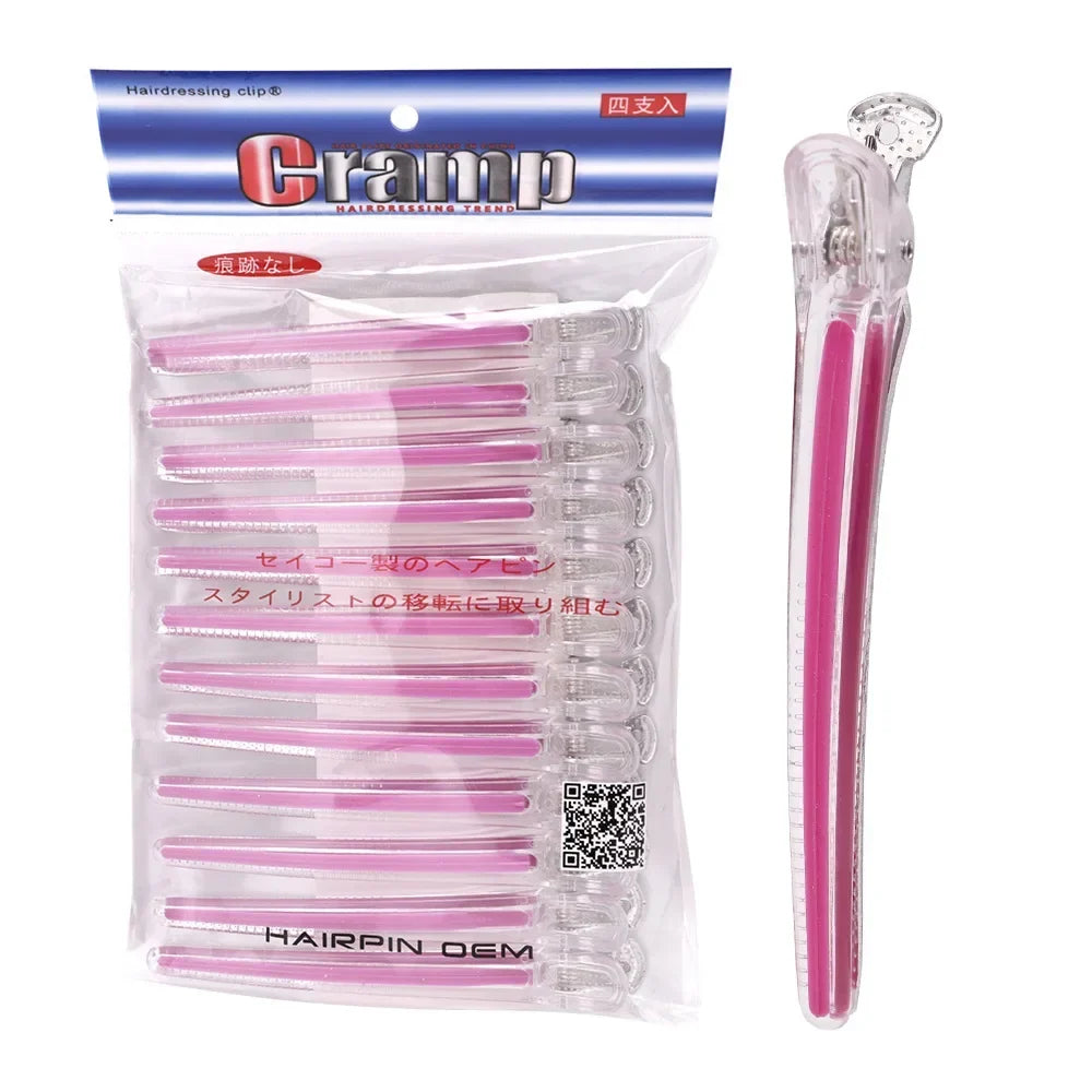 12-Pack Pro Seamless Alligator Hair Clips | Salon Sectioning Set