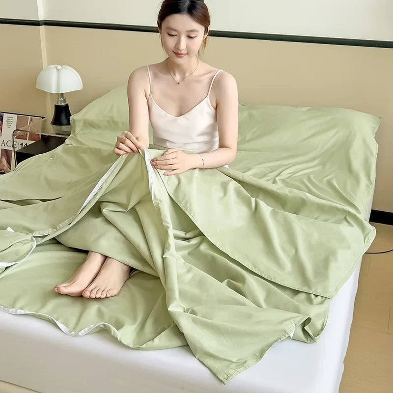 Portable 3-in-1 Travel Bed Sheet Set | Flat Sheet & Pillowcase