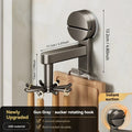 8-Hook 360° Rotating Suction Cup Organizer – No Drill Wall Hook