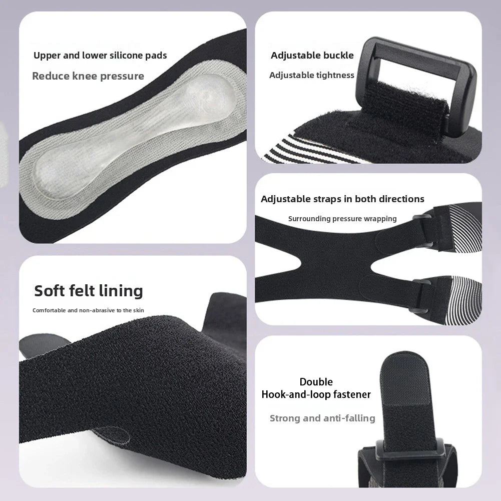 Adjustable Knee Brace with Silicone Pad | Dual-Strap Support