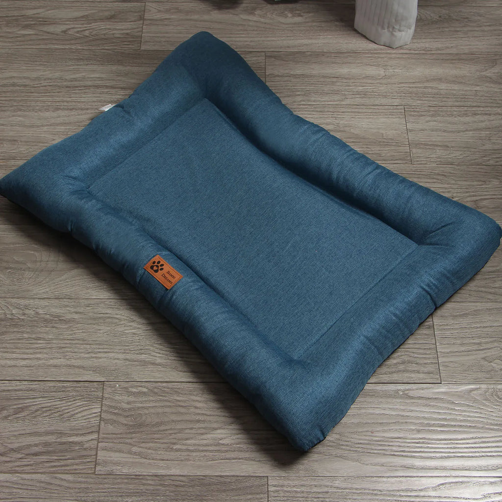 Square Dog Bed All-season Pet Cat Summer Cotton Linen Breathable Pad