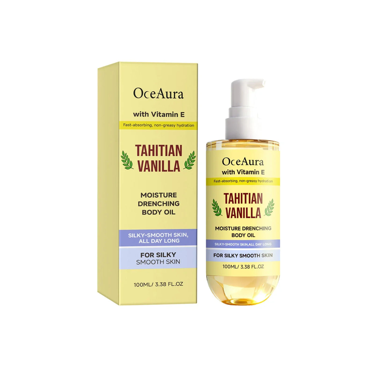 Tahitian Vanilla Body Oil 100ml – Vitamin E Moisturizer