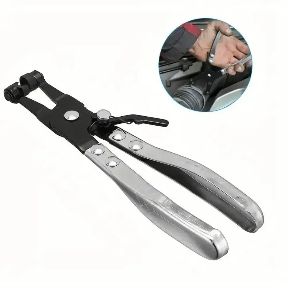 Hose Clamp Pliers 360° Swivel Jaw – Flat-Band & Ring-Type
