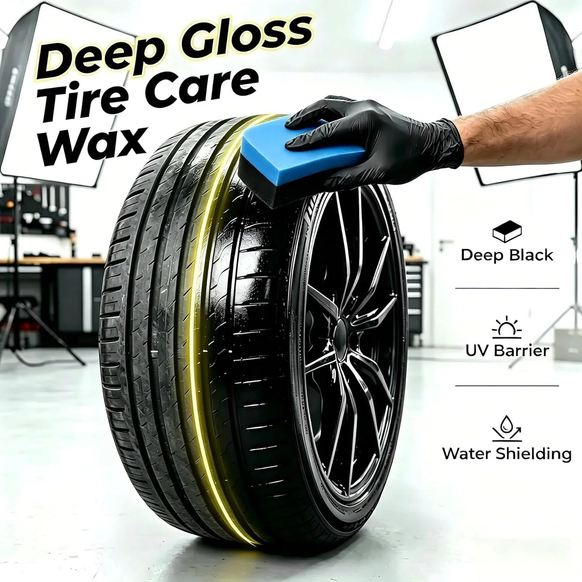 Shiny Black Tire Dressing – Deep Gloss No-Sling Formula 17.64oz