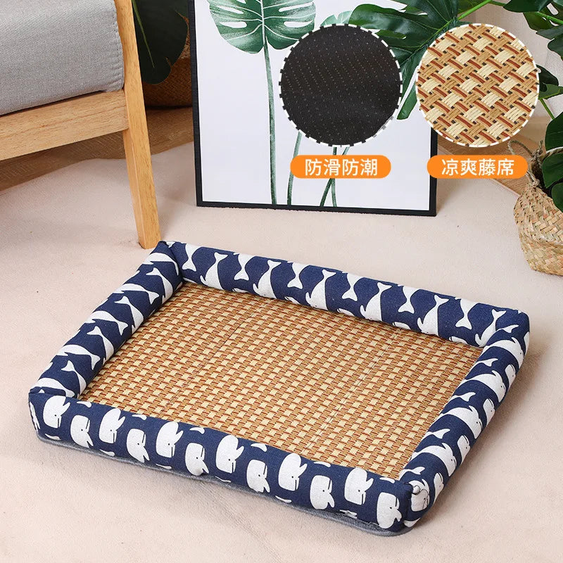 Pet Ice Mat All-season Dog Bed Summer Cooling Wear-resistant Square