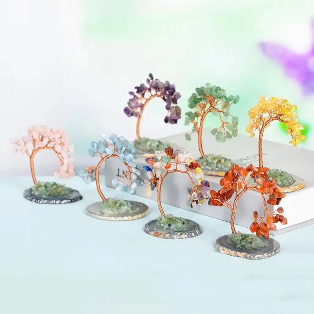 Natural Crystal Wishing Tree Ornament | Mini 8cm Decor