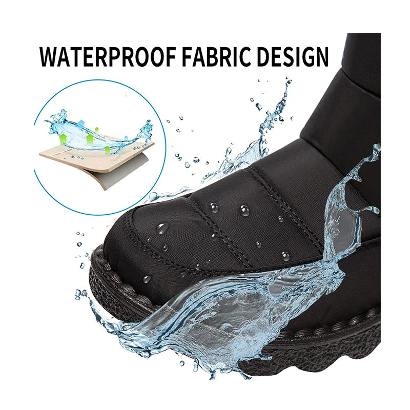 Women's Waterproof Snow Boots – Fur-Lined Ankle Boots Korea Style