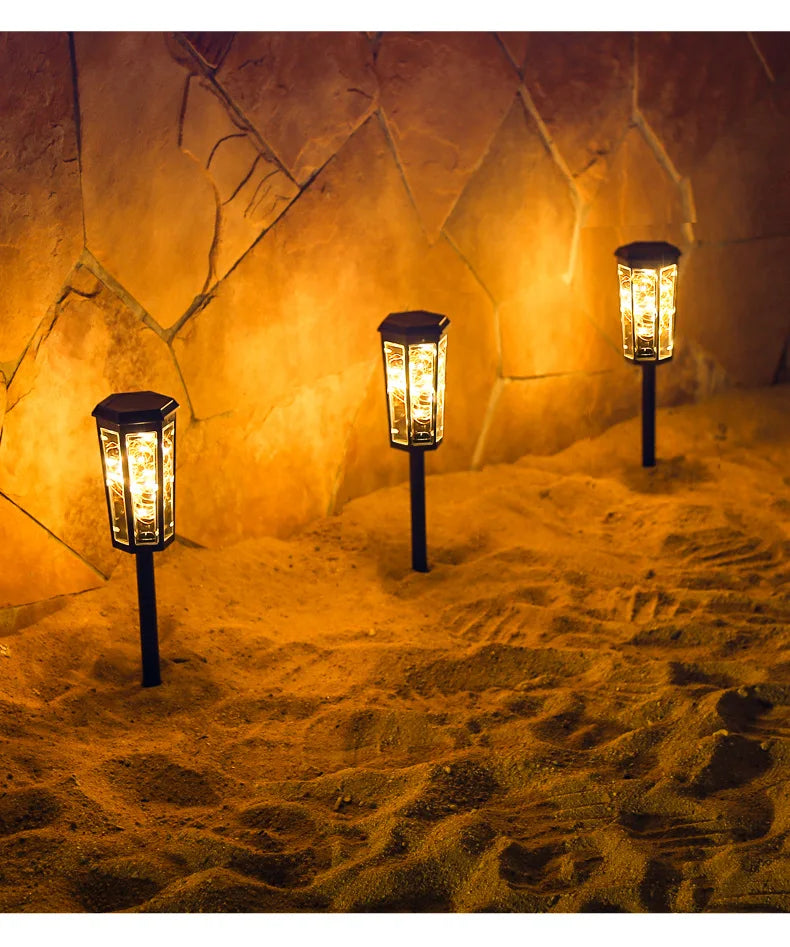 Solar Lamps Light Up Automatically When It Gets Dark Outdoor Inserted