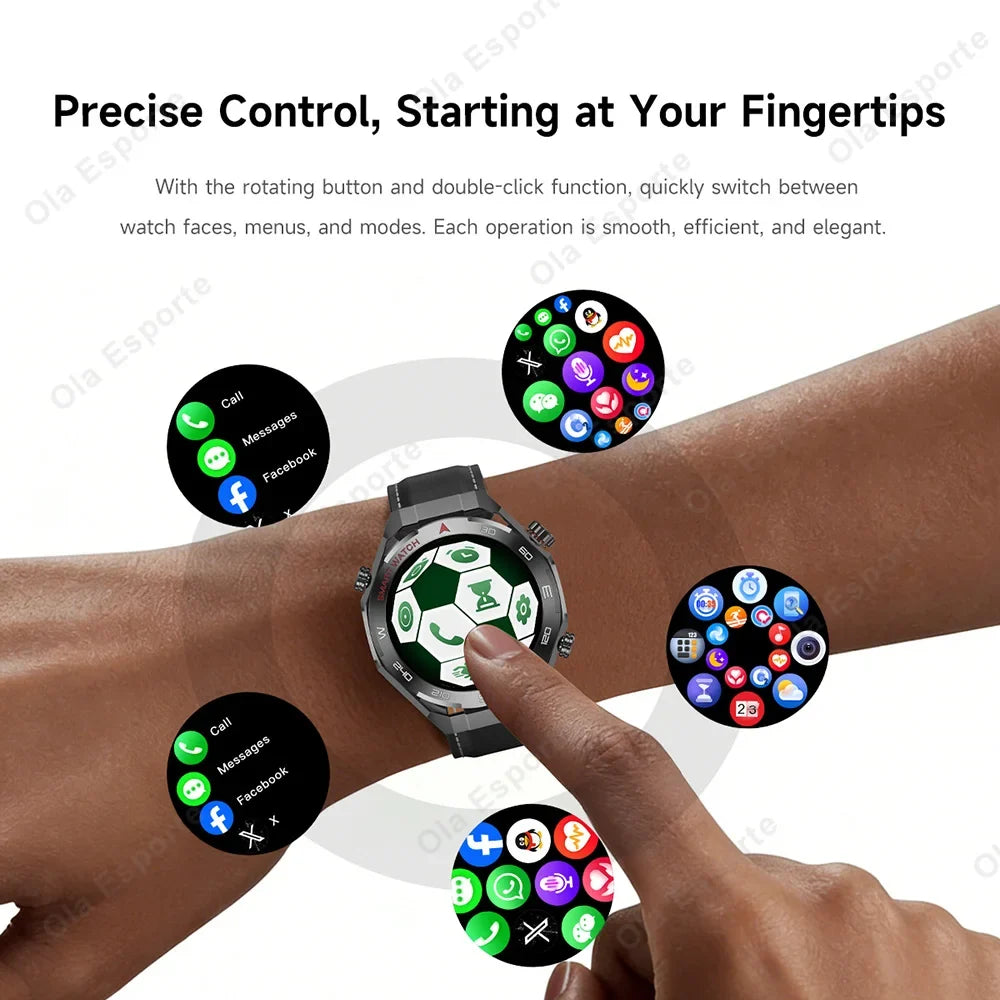 Military Men Smart Watch Health Monitor Wireless Call Smartwatch