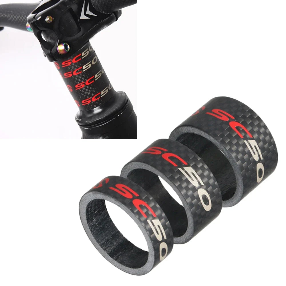 3K Carbon Fiber Headset Spacers 10/15/20mm – 1-1/8" Bike