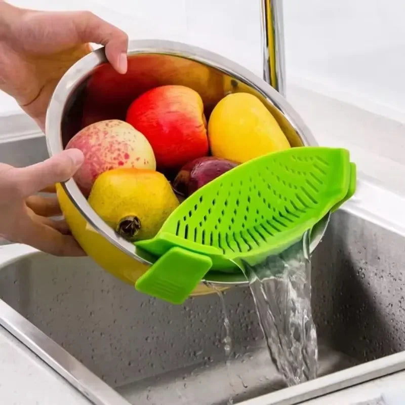Universal Silicone Clip Pan Pot Strainer Anti Spill Food Pots Pans