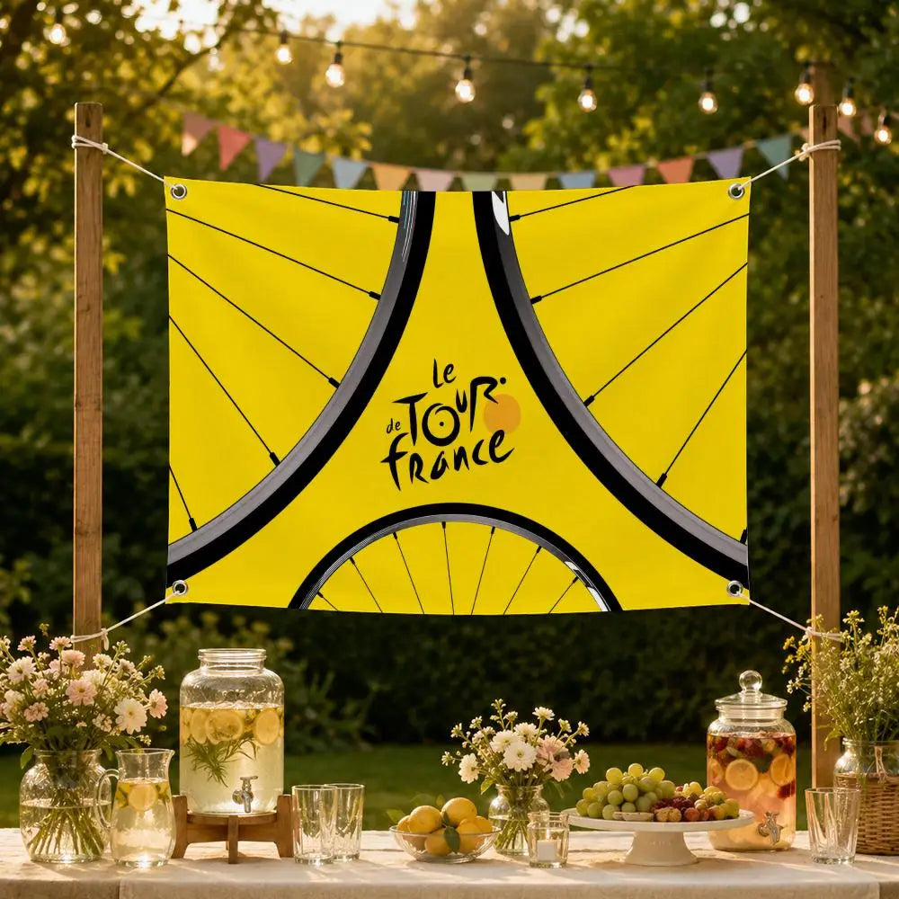 Tour De France Cycling Flag Banner – Indoor & Outdoor Decor