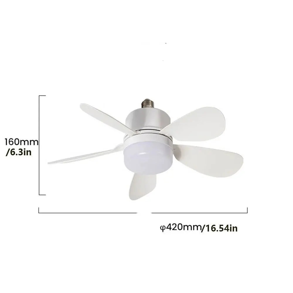 Ceiling Fan with Light & Remote | E27 Socket Dimmable 30W