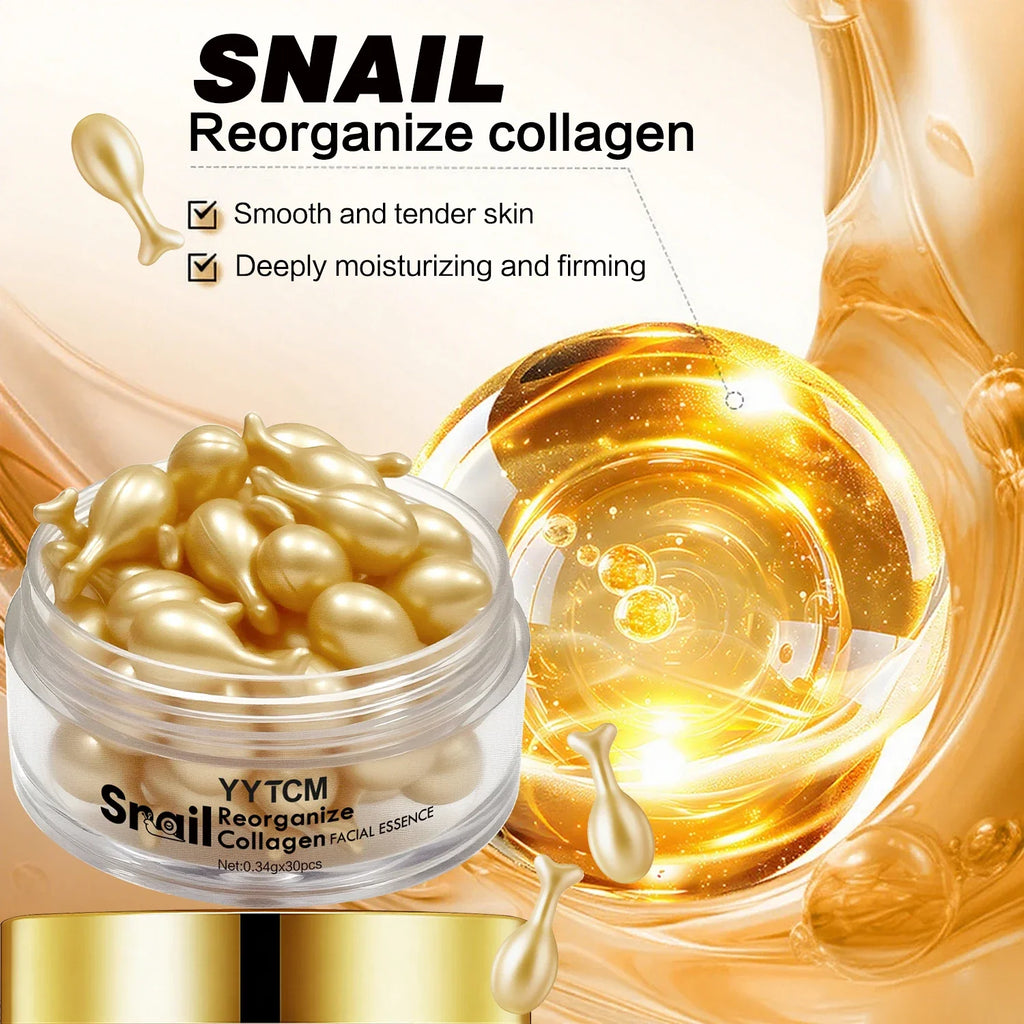 Snail Collagen Serum Capsules – Hydrating, Firming & Squalane