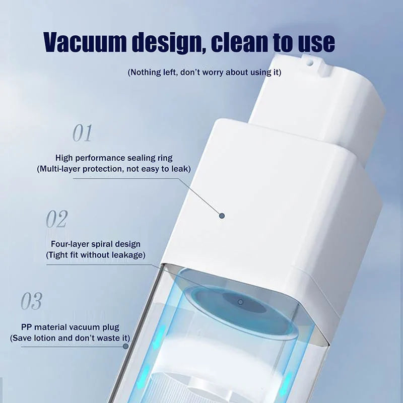 Square Vacuum Pump Bottle | Travel Lotion Dispenser 15/30/50ml