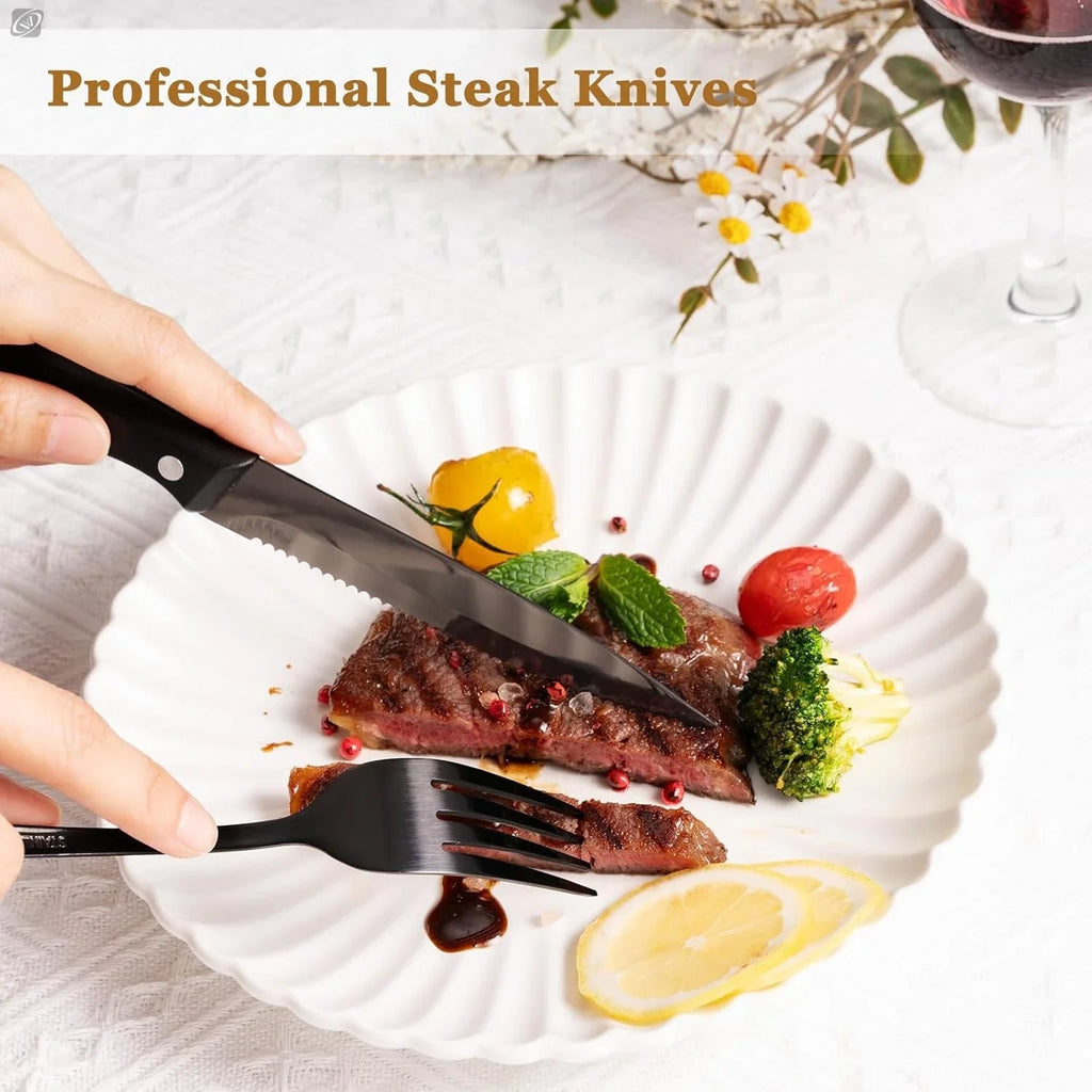 Steak Knives Set 1–12 Pc | Serrated Stainless Steel Dinner Knife