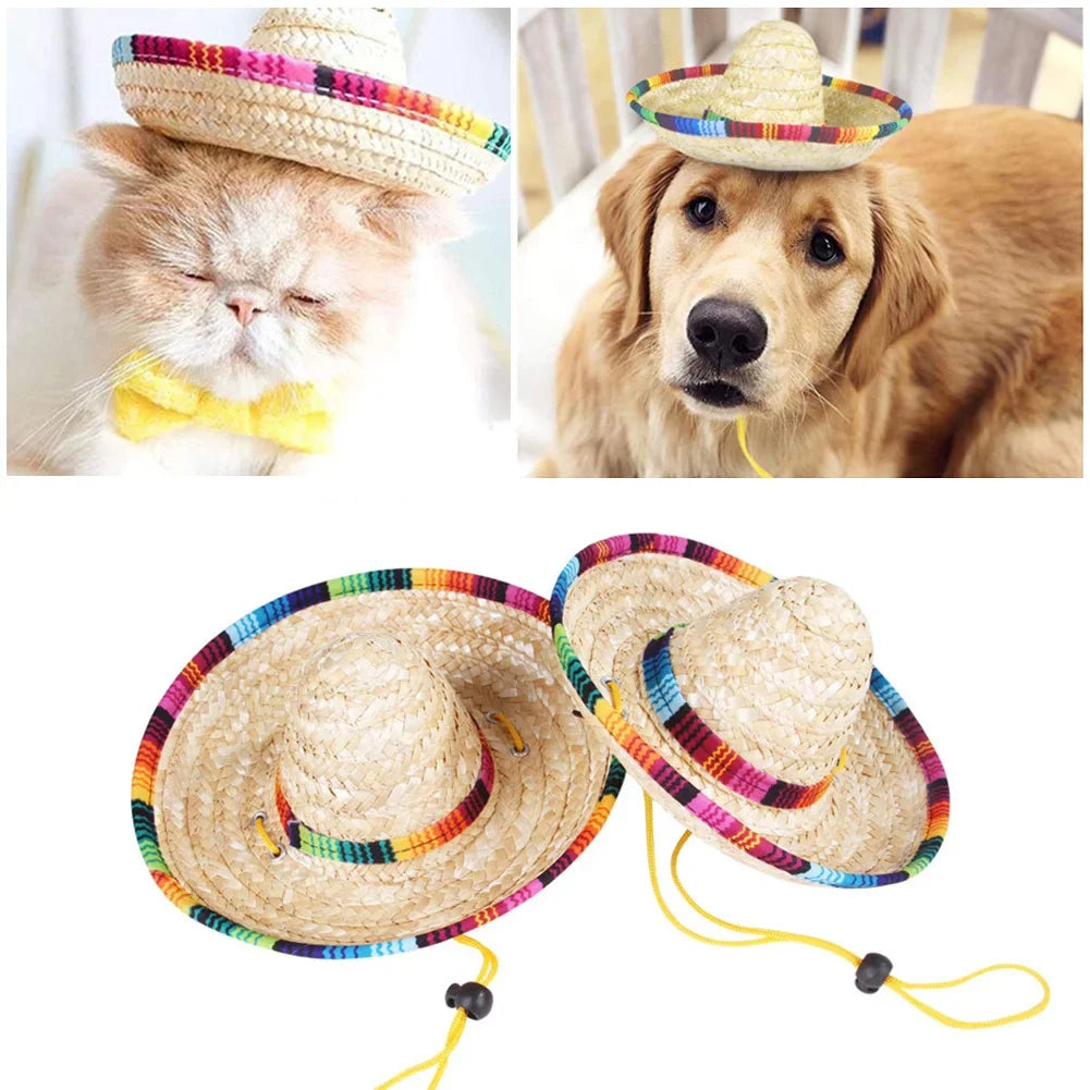 Cute Mexican Small Hat Hair Hoops Colorful Party Hats Headbands