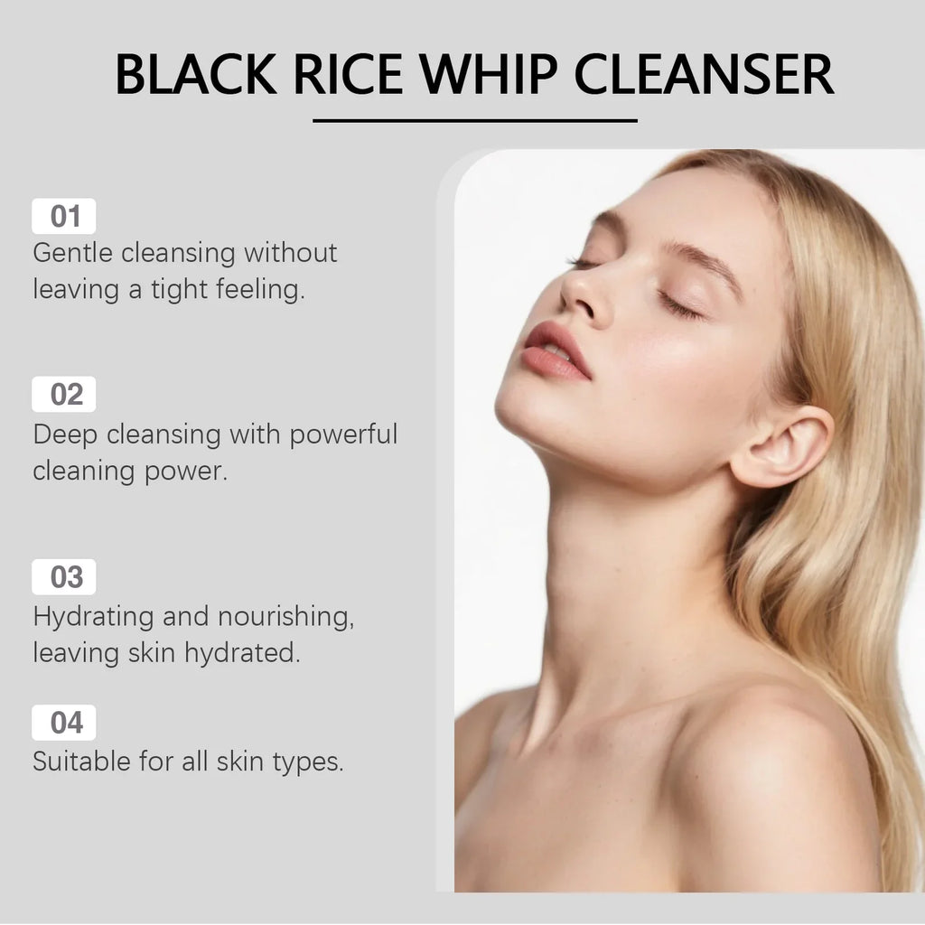 Black Rice Exfoliating Facial Cleanser – Oil Control & Brightening