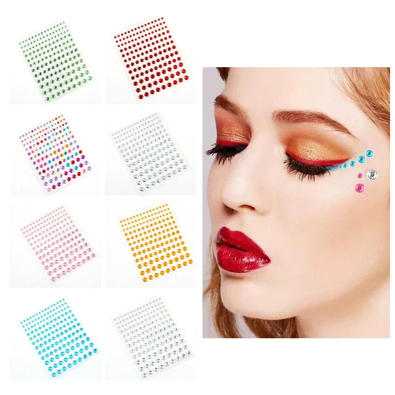 Jewel Sparkle Crystal Eye Drill Sticker Facial Beauty Decorations