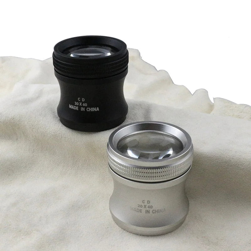 Metal Tube Magnifying Glass – Black & White Slim Waist Design