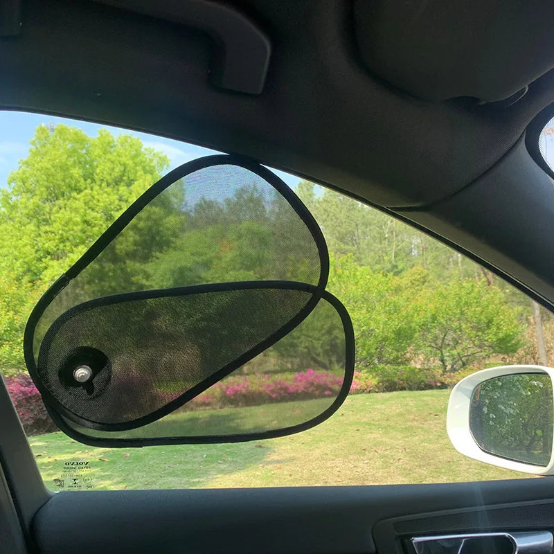 2-in-1 Car Side Shade Telescopic Design Heat Insulation Sun Blocker