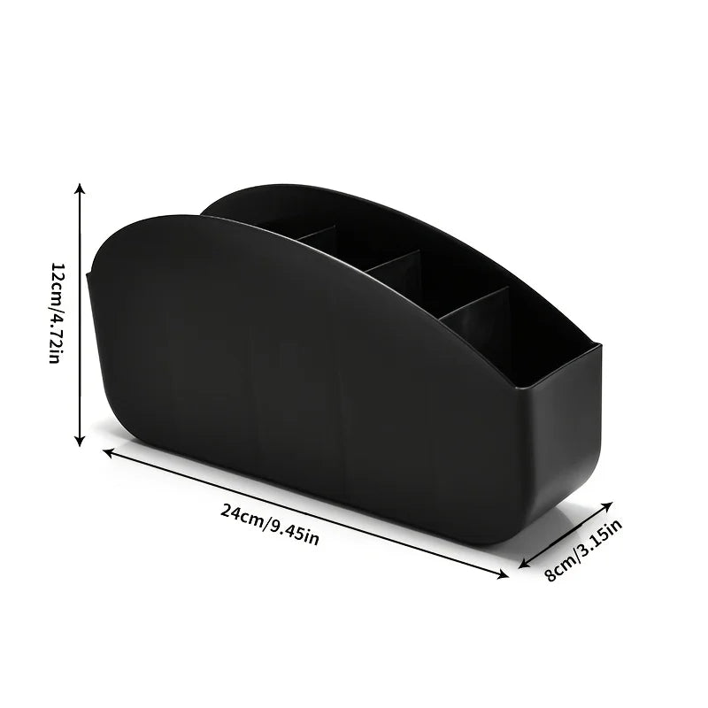 5 Compartments Remote Control Holder Plastic Storage Box Organizer TV