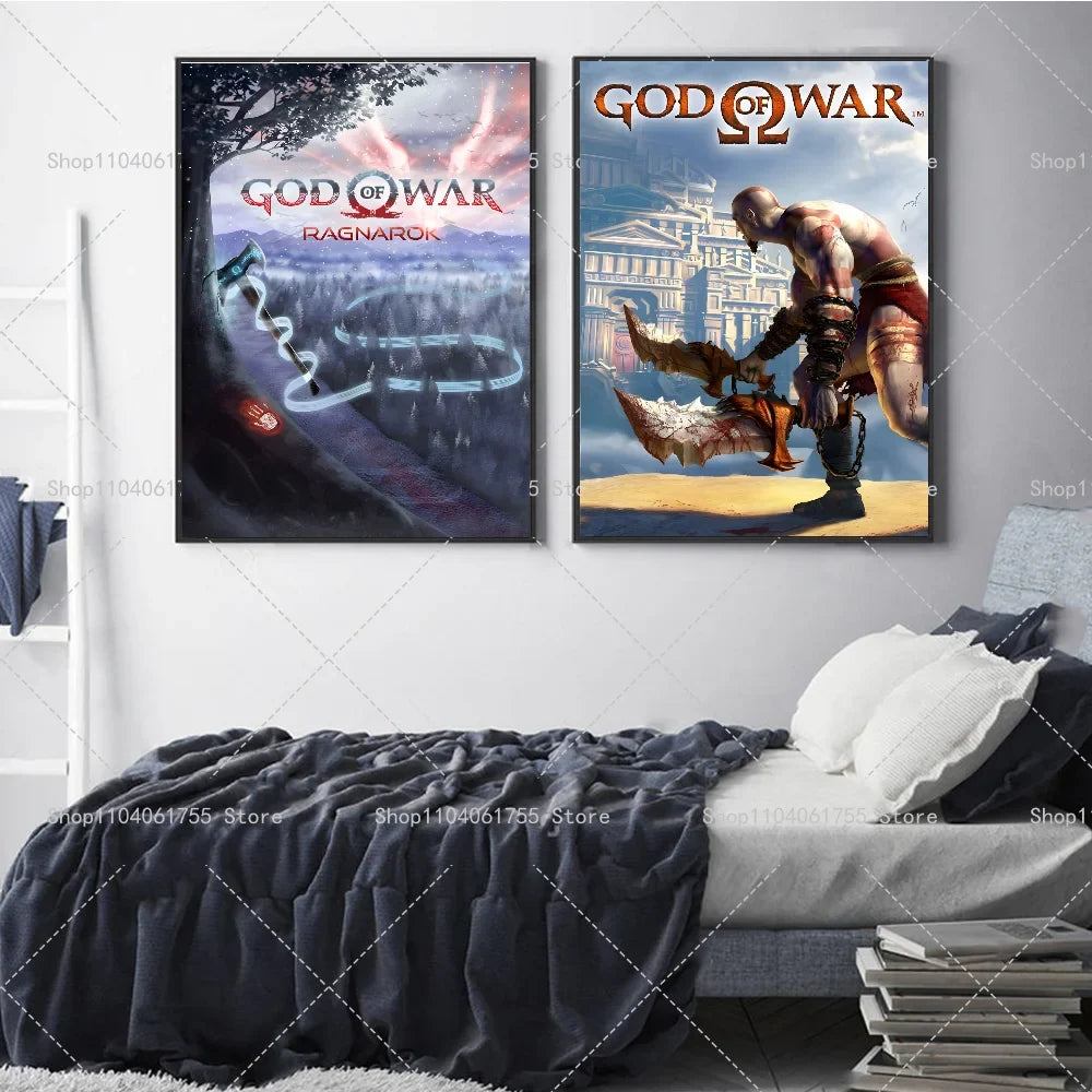 God of War Ragnarok Wall Poster | Self-Adhesive Waterproof Sticker