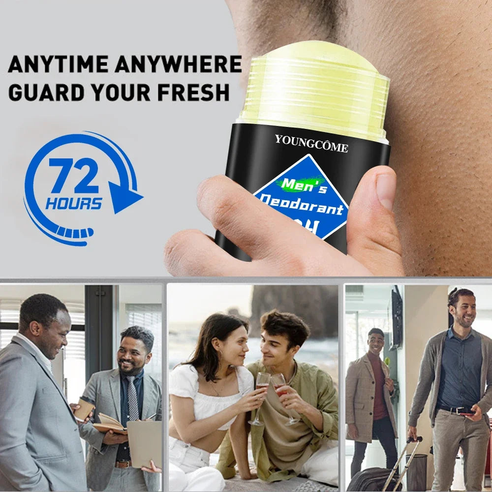 YOUNGCOME Men's Antiperspirant Deodorant Stick 40g – 1 or 6 Pack