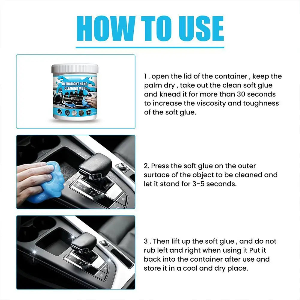 Nano Cleaning Gel 70g – Car Vents, Keyboard & Gap Dust Remover