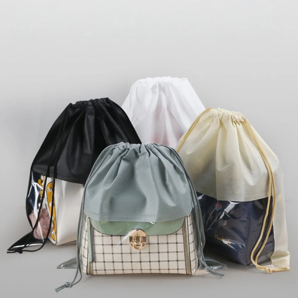 Dustproof Drawstring Storage Bags for Handbags & Clothes 5-Pack