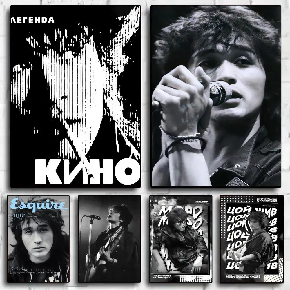 Viktor Tsoi Self-Adhesive Poster Sticker | Modern Wall Art Decor
