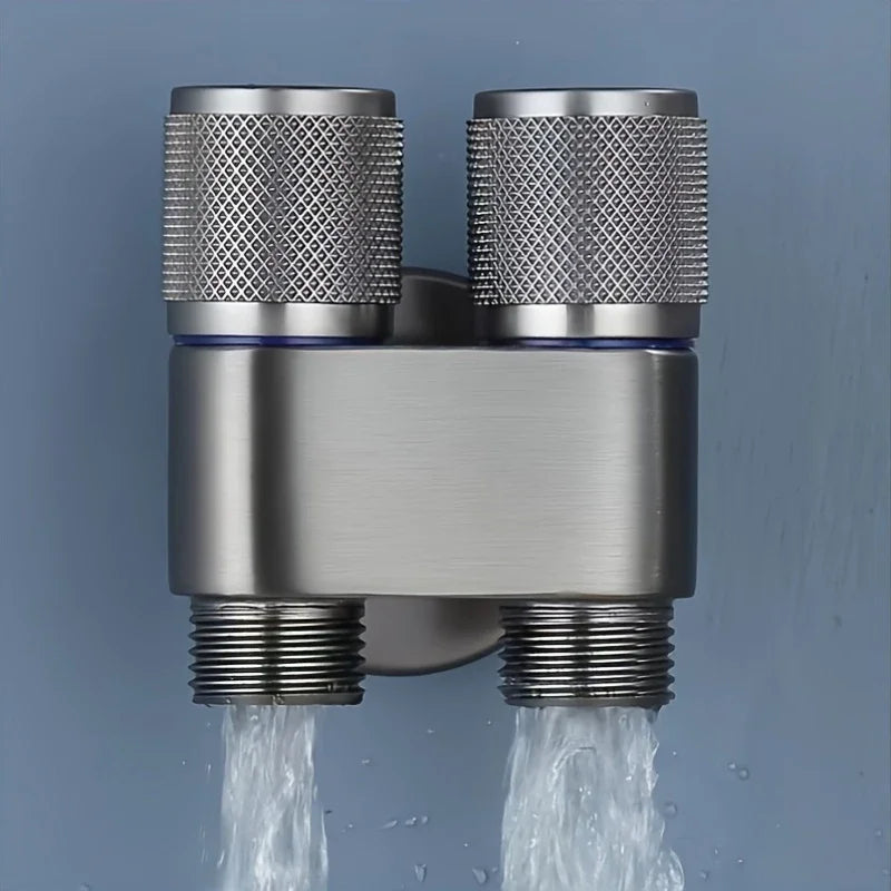 Stainless Steel Dual Outlet Anti-Backflow Angle Valve for Toilet