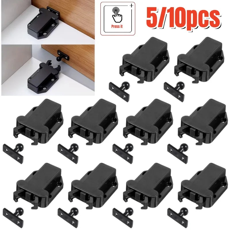 Push-to-Open Cabinet Touch Latches | 5 or 10 Pack – ABS