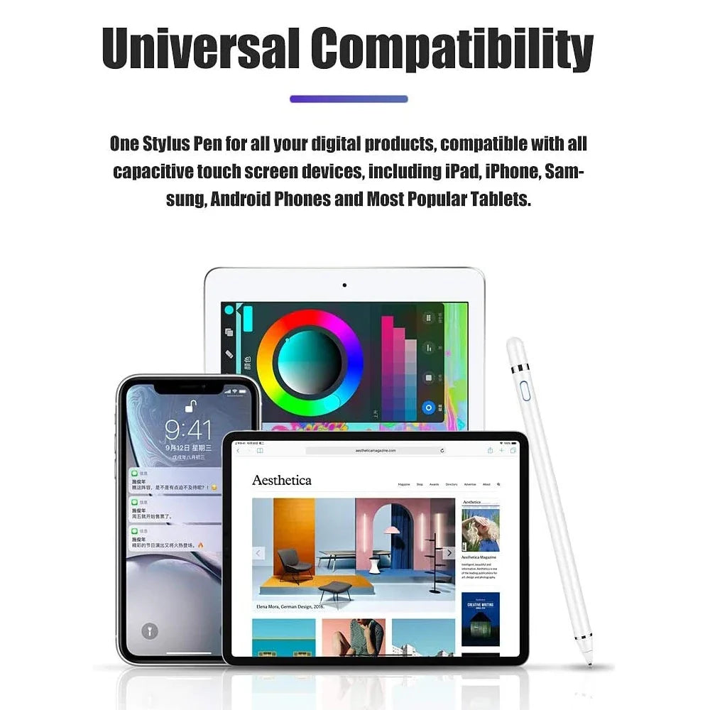 Universal Stylus Pen for iPad, Android & iOS Tablets