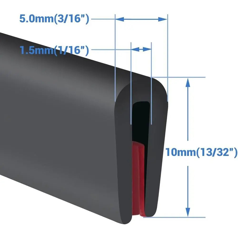 U-shape Edge Protector Strip Trim Rubber 3 Meters Waterproof Seal