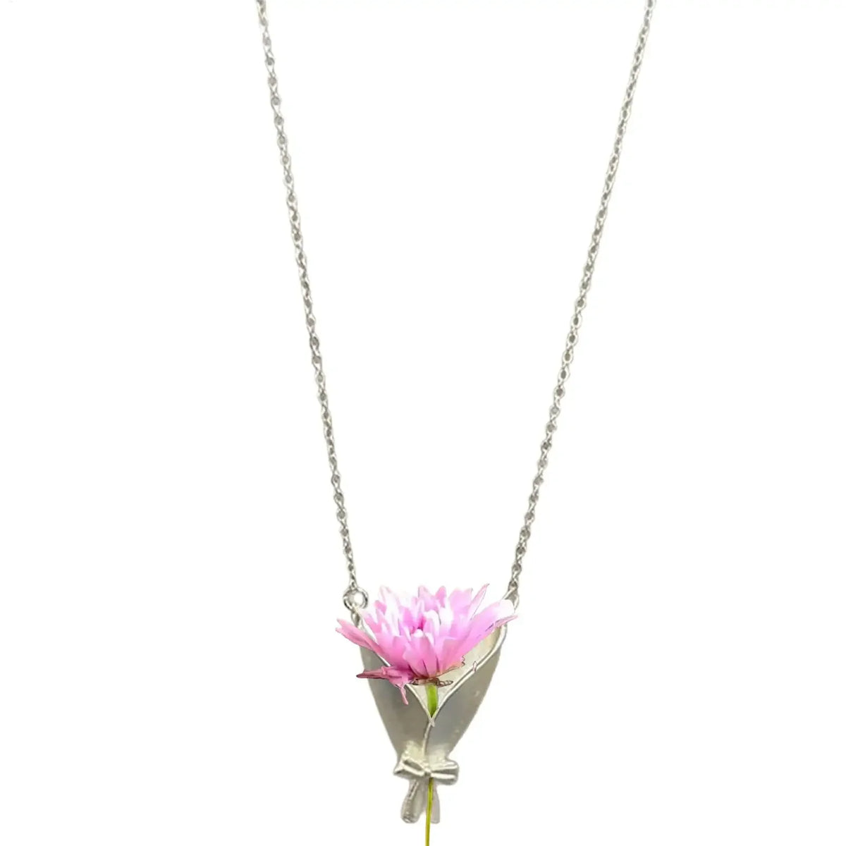 Vase Pendant Necklace – Flower Bouquet Chain for Women