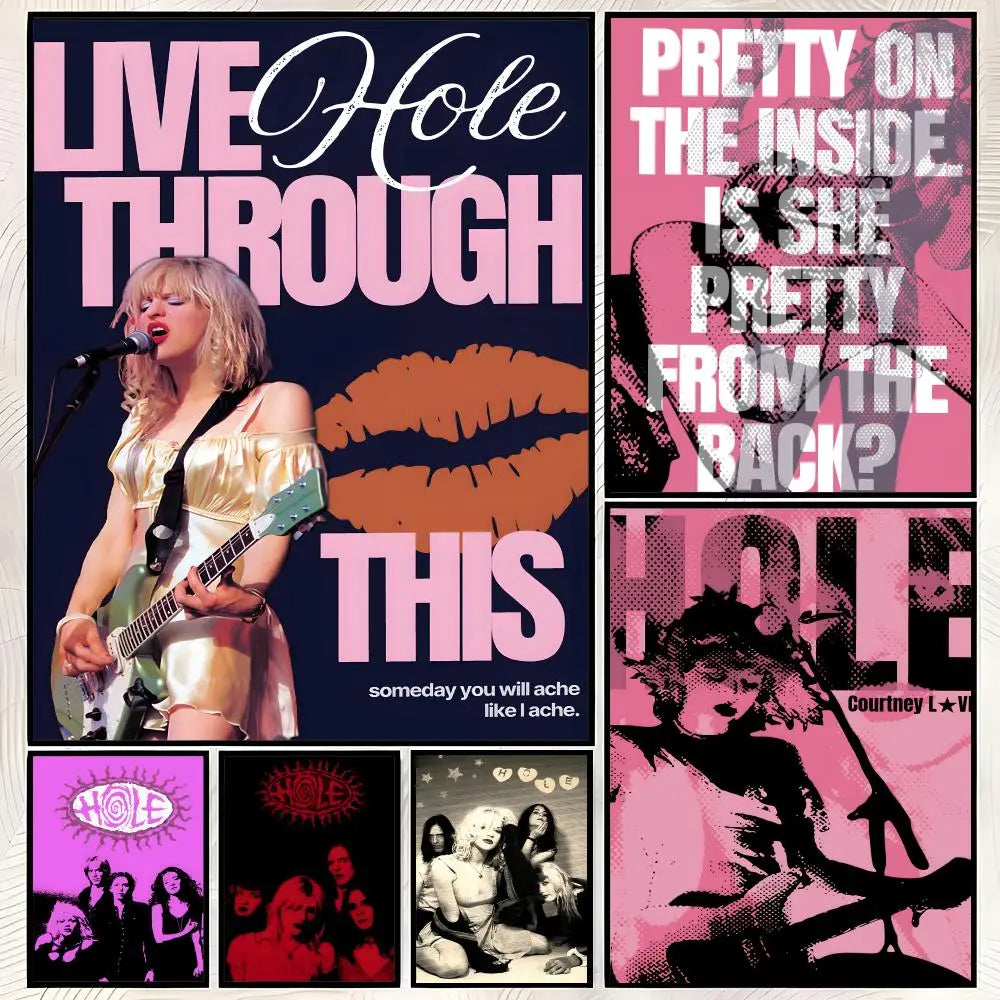 Band H-Hole Self-Stick HD PVC Wall Art Poster – Waterproof Decor