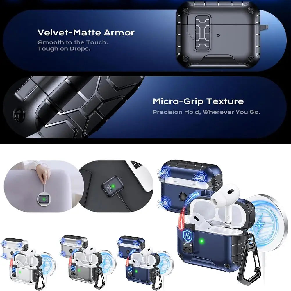 Magnetic Auto-Lock AirPods Pro 3 Case with Phone Stand